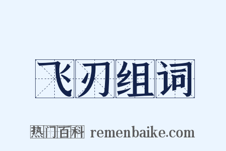 飞刃组词是什么意思的图片